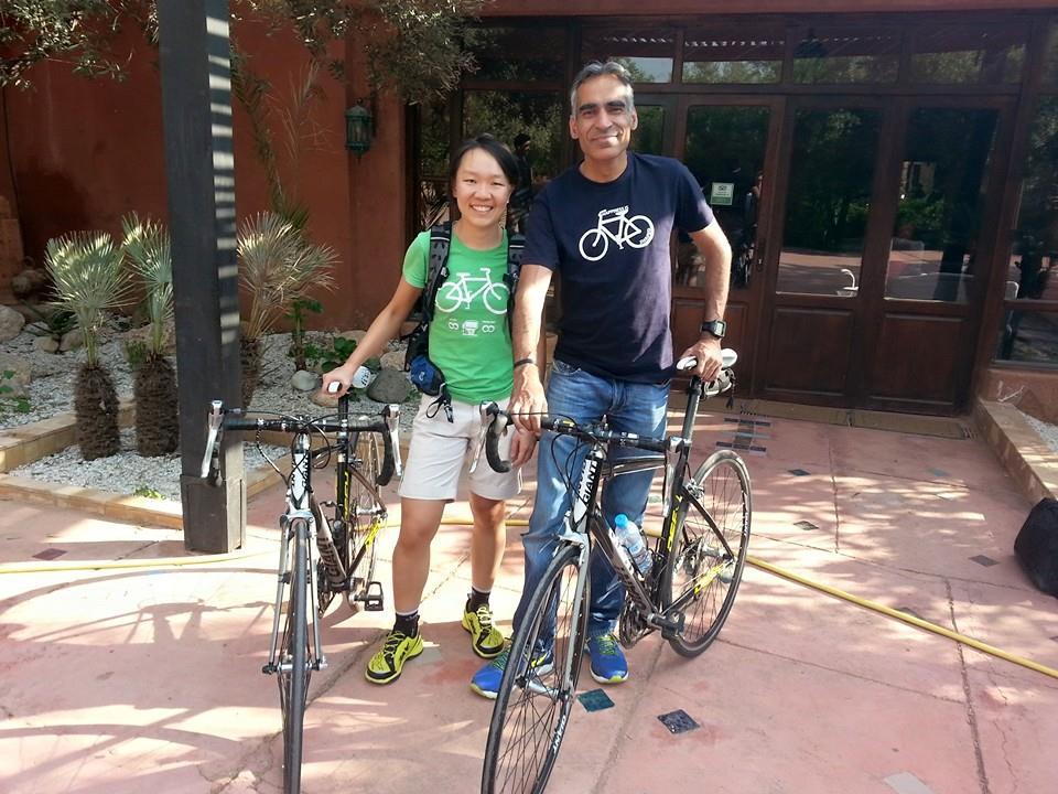 arganxsports's tweet photo. Sheel and YannKai all the way from Hong Kong to participate in the @MarrakechEtape in benefit of @EFAMorocco! http://t.co/gADMoaALVz