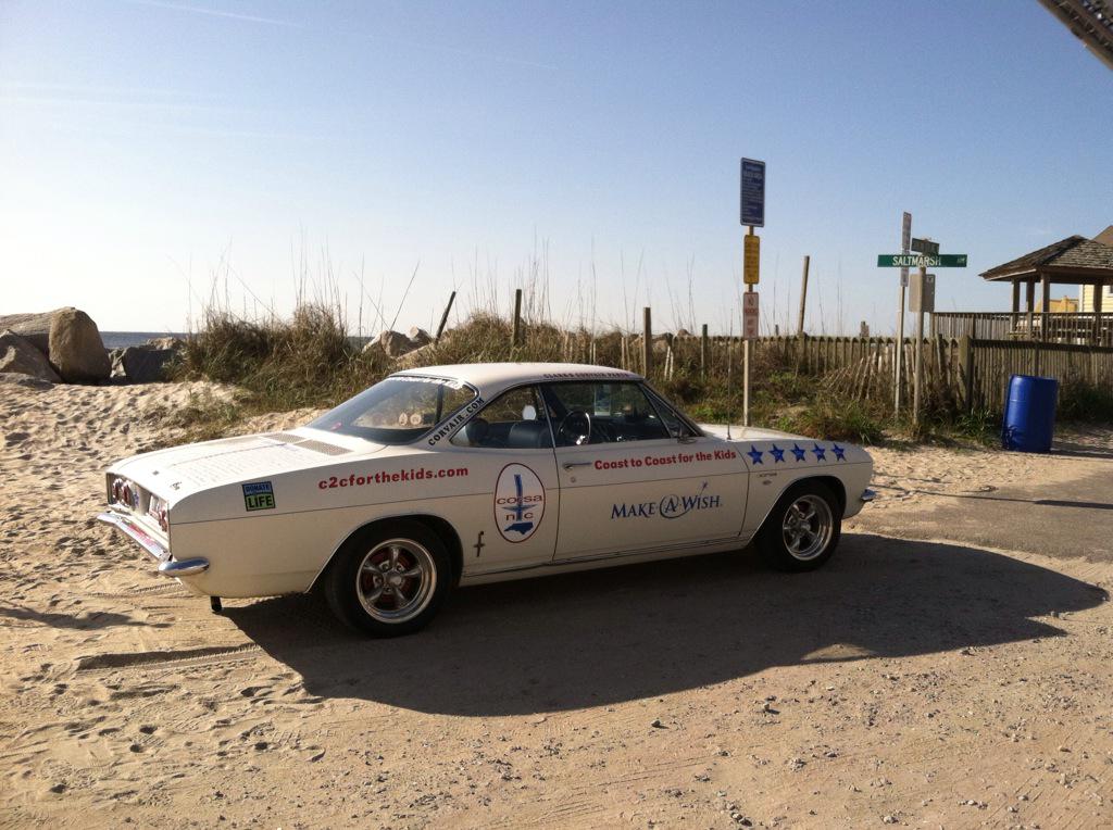 BWReporter's tweet image. A #NC couple is taking this 50 yr old Corvair across the country for #MakeAWish. Trip starting in @CarolinaBeachNC