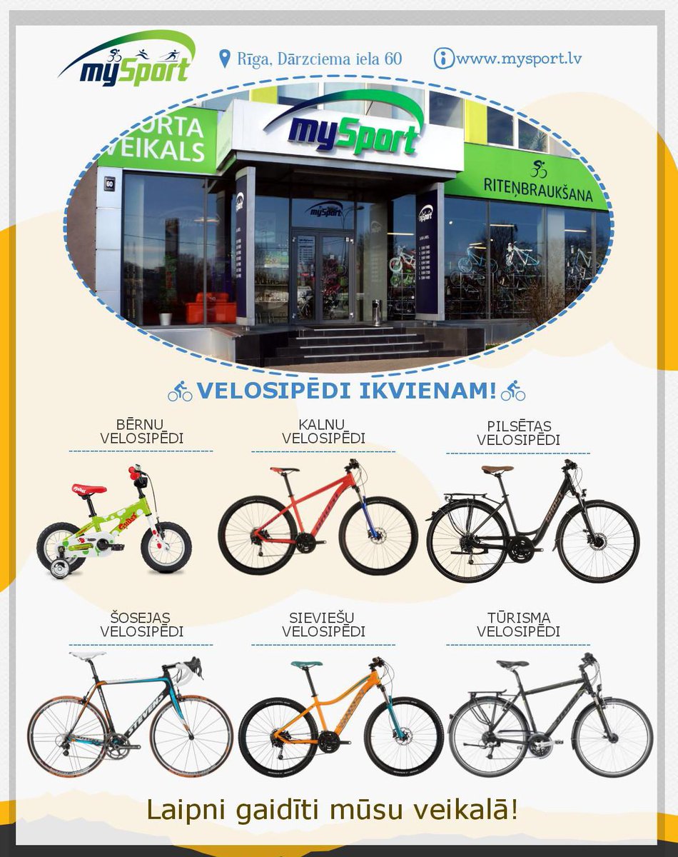 Aktīvā velo sezona ir klāt! Ja meklē jaunu velosipēdu, tad zini, ka pie mums ļoti plaša izvēle mysport.lv/lv/ritenbrauks…