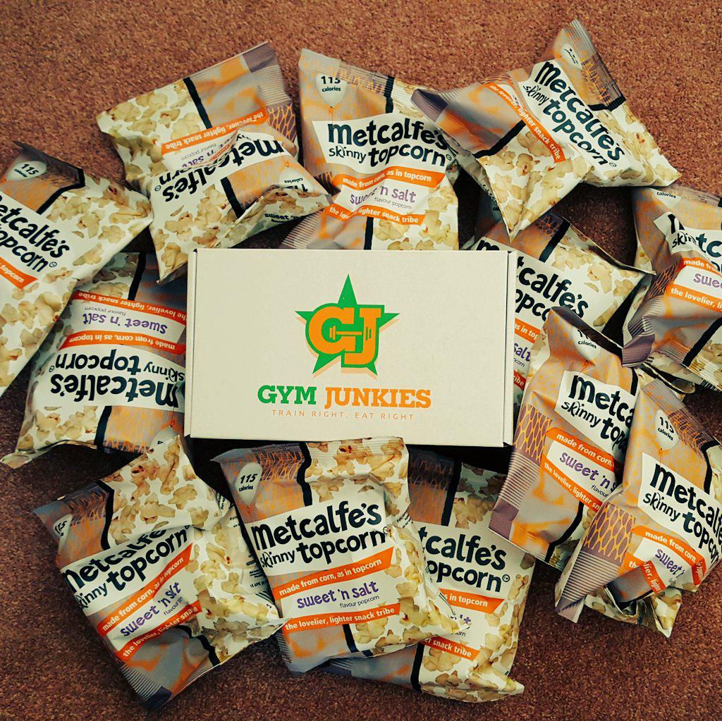 gymjunkiesuk's tweet photo. #win a box of @MetcalfesSkinny sweet'n'salt popcorn! Guilt free treat! http://t.co/xWwfYbMeAR #FreebieFriday RT! http://t.co/cpB8fCcawu
