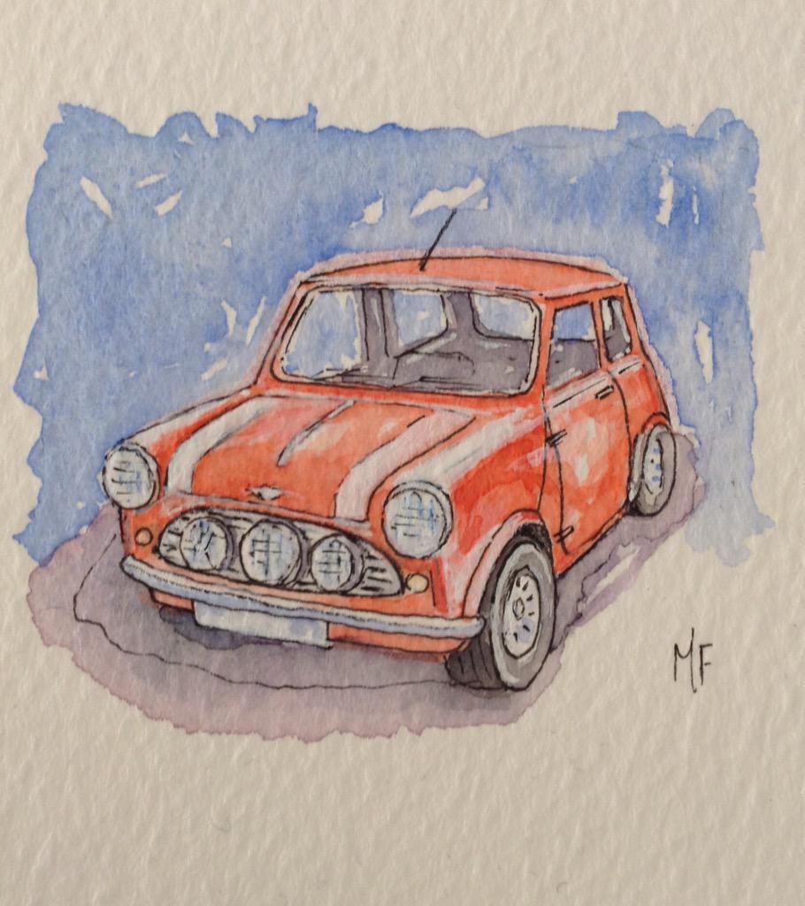 MarkSeascape's tweet photo. A new painting has rolled off my desk, for you Mini lovers! 
#minicooper #classiccars #followart #amazingcars247 http://t.co/tfmydbGarM