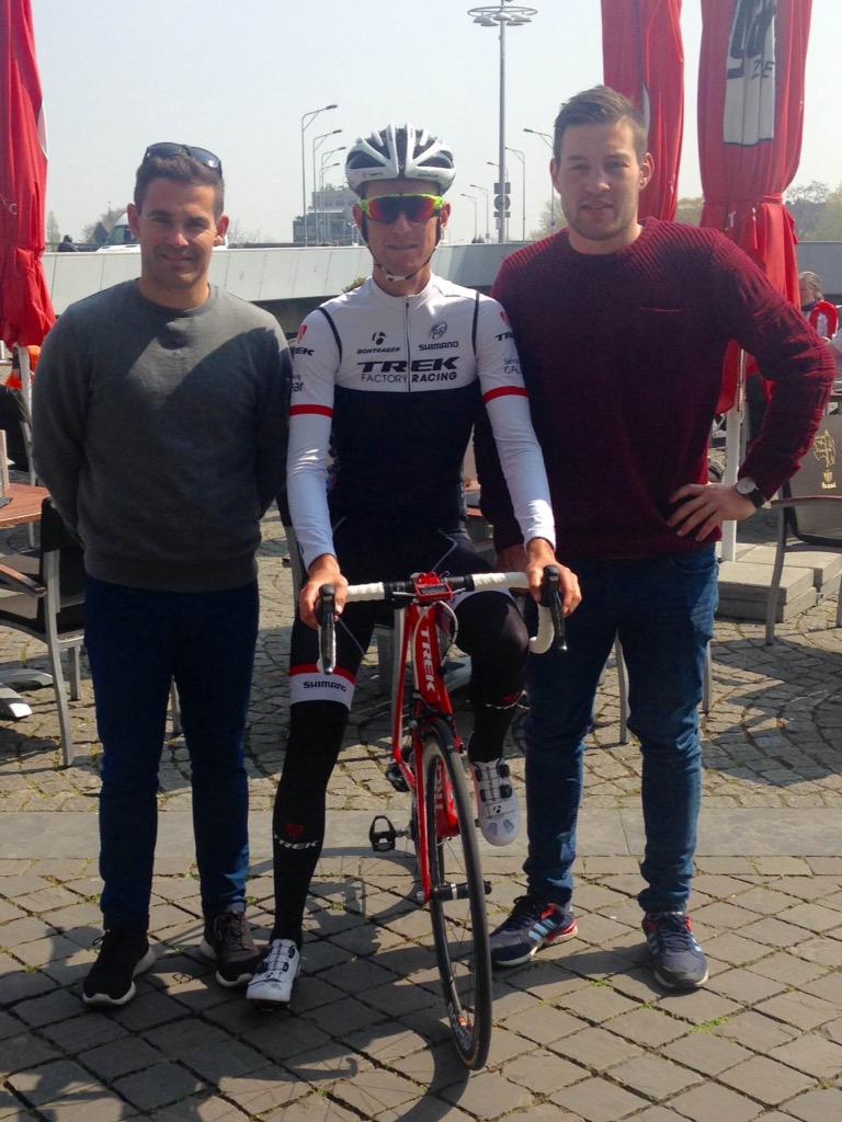 Great to grab a coffee with <a href="/calvin_watson/">Calvin Watson 🚴🏽</a> in Maastricht. Good to yourself and <a href="/TrekFactory/">Trek Factory Racing</a> in <a href="/LiegeBastogneL/">Liège-Bastogne-Liège</a> buddy!