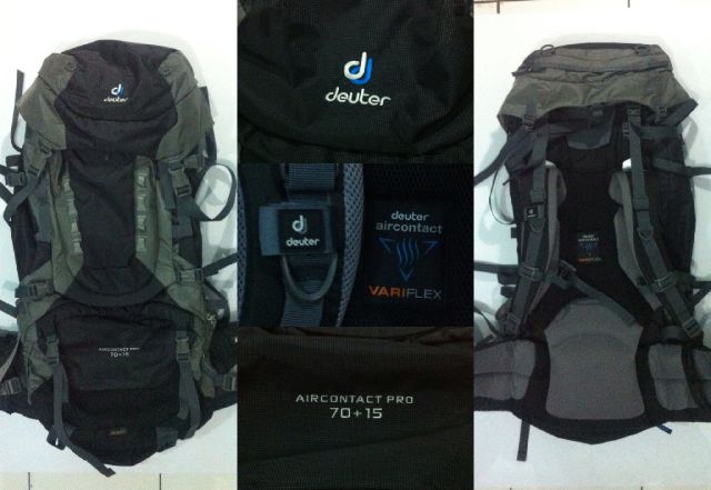 big1michell's tweet photo. @PasarPendaki ForSale , carrier DEUTER AIRCONTACT PRO 70+15, warna Black-Granite. 08980892825. COD Tangerang http://t.co/yxGi4yYVLY