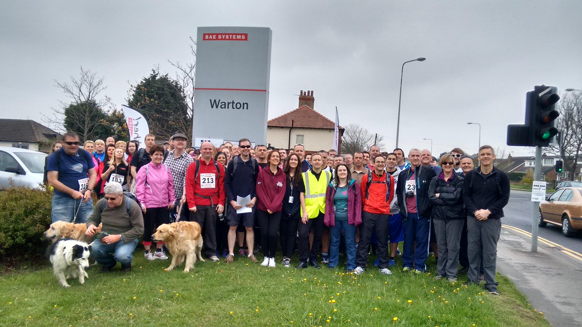 CombatStress's tweet photo. Staff from @BAESystemsAir are walking 17 miles for Combat Stress and @houndsforheroes #BAEWalk #CSSupporterStories http://t.co/2pWdxF6PI2
