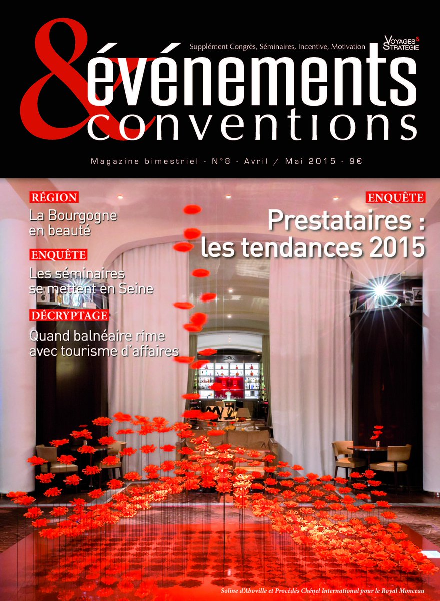 Une nouvelle maquette pour le nouveau numéro avril/mai d'Evénements &amp; Conventions   ow.ly/M3icd