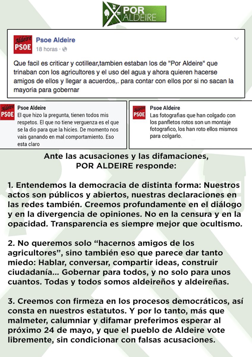 PorAldeire's tweet photo. Ante las difamaciones, POR ALDEIRE responde... http://t.co/xc8RXH900a