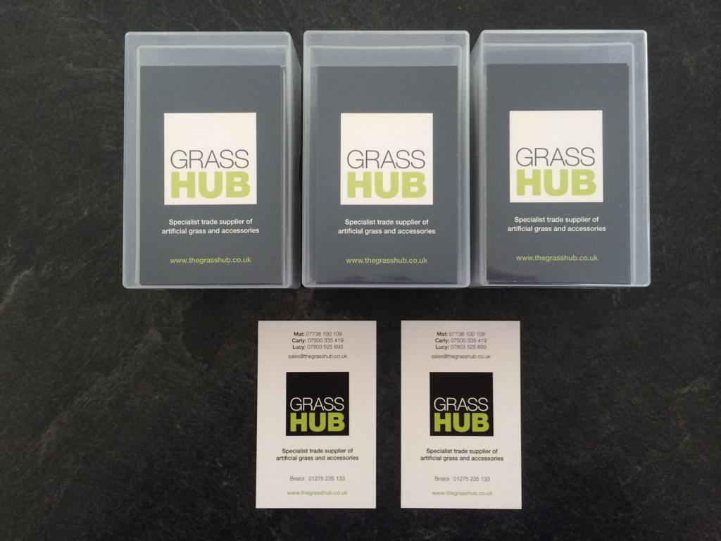 thegrasshub's tweet photo. GrassHub business cards are here... Quality artificial turf &amp; accessories for the trade stocked in Bristol warehouse http://t.co/qbnvKzVl4u
