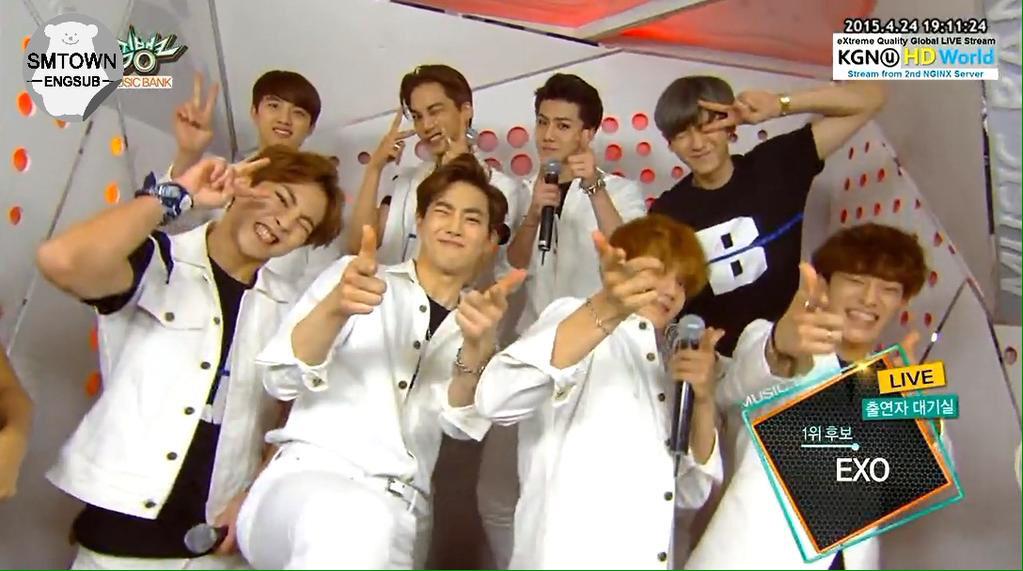 ByuntoSmile's tweet photo. [CAP] 150424 Music Bank - EXO interview (cr.smtownengsub) http://t.co/D2QMS0QAcr