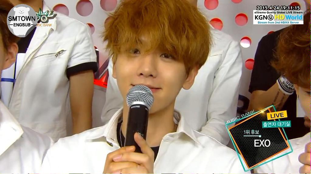 ByuntoSmile's tweet photo. [CAP] 150424 Music Bank - EXO interview (cr.smtownengsub) http://t.co/D2QMS0QAcr