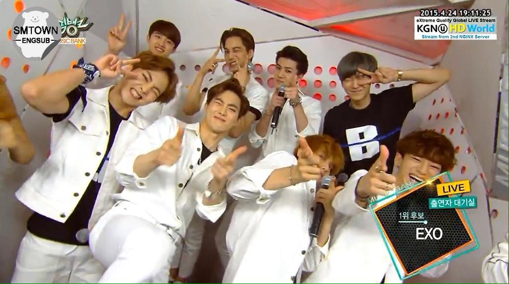 ByuntoSmile's tweet photo. [CAP] 150424 Music Bank - EXO interview (cr.smtownengsub) http://t.co/D2QMS0QAcr