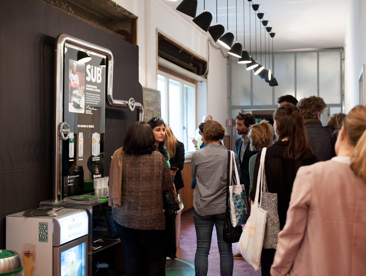 _designjunction's tweet photo. #FBF to dj #editMilan @heineken kept everyone's thirst quenched demonstrating their latest product, Sub http://t.co/qqeo6QaOCN