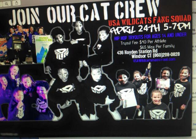 USA_LadyLeopard's tweet photo. Want to be apart of our Fang Squad.. HIP HOP TRYOUTS TONIGHT! 🎉🇺🇸😻 #WildcatNation @cheerUPDATES @UsaWildcatss http://t.co/ccoSJr4HsU