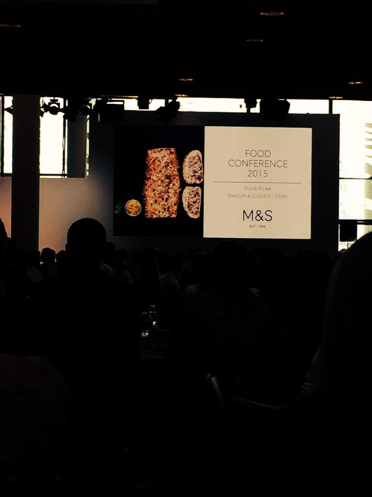 Mark_Giblin's tweet photo. At @marksandspencer food conf. Emphasis on great quality, increase availability + value optimisation.#innovate http://t.co/rorHbWF8jJ