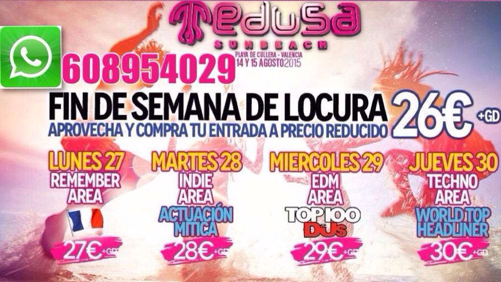 Semana de confirmaciones y subidas de precio!

#MedusaSunBeach

Consigue ya tus entradas por 28€!

📲608954029