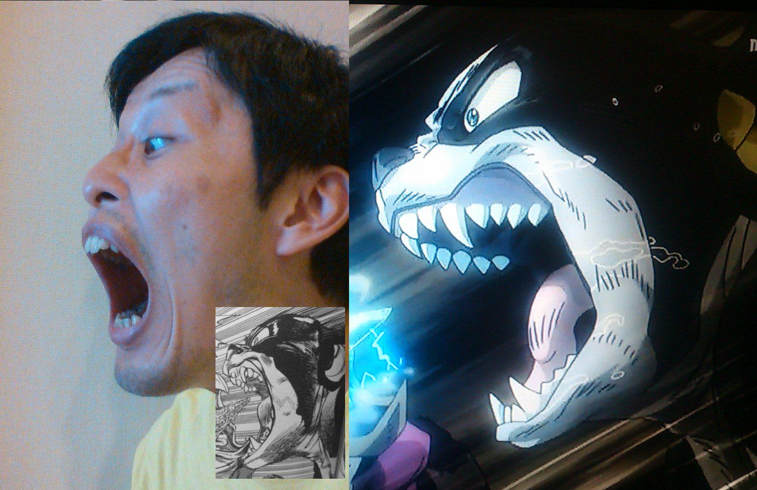 ジョジョ顔bot 今日のジョジョ顔 番外編 第３部 ペットショップにかぶりつこうとするイギーの横顔 アニメ付 T Co 1kmjtlc7r5 Twitter