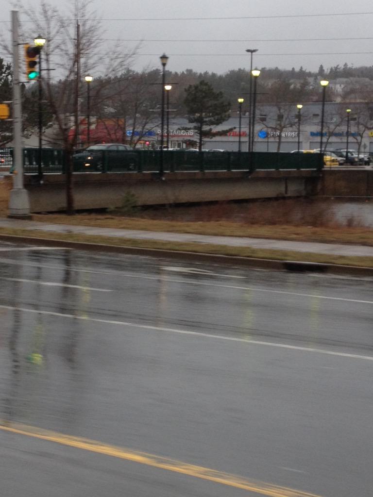 HalifaNScanada's tweet photo. The Sackville  river got pretty high http://t.co/YAQYysAzyG