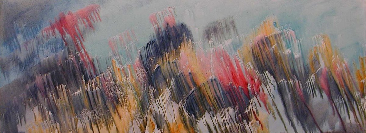 Meduse danzanti (185 x 64) olio su tela - anno 2010