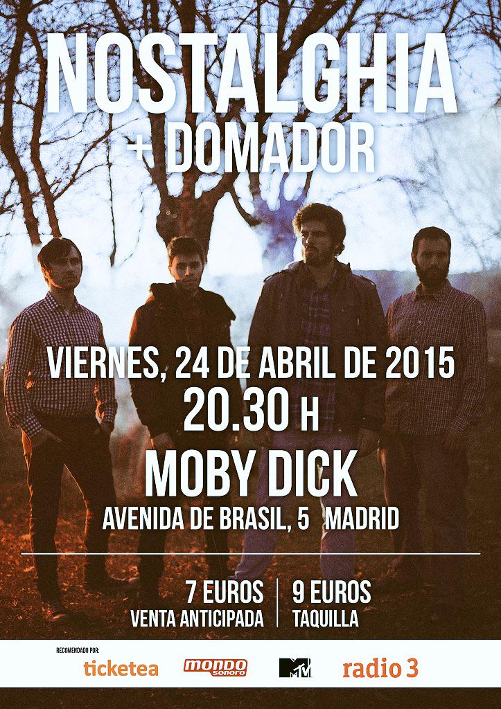 Esta noche en <a href="/MobyDickClub/">MobyDickClub</a> no se pueden perder a <a href="/somosdomador/">Domador</a> y <a href="/nostalghia/">뀨뀨몬</a> presentando #LuzAbisal 21h #Madrid