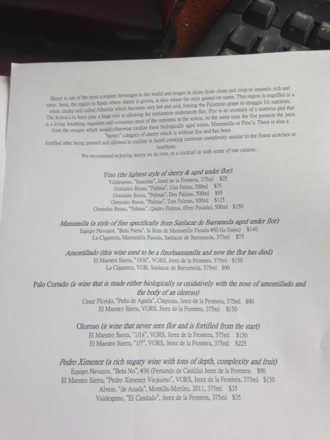 Rolling out our sherry selection today w/<a href="/menero88/">Tho-poy</a> @wcthegrillroom.
Come and get some