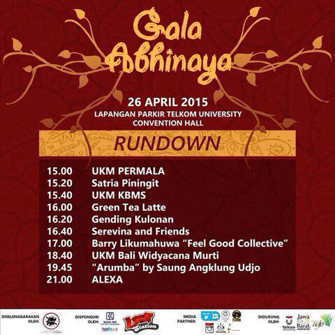 UKMBANDUNITEL's tweet photo. Hello! Ini dia official rundown dari #GalaAbhinaya !
*note:
No weapons, No drugs, No alcohol. @promo_BRI http://t.co/48OHOEkPMH