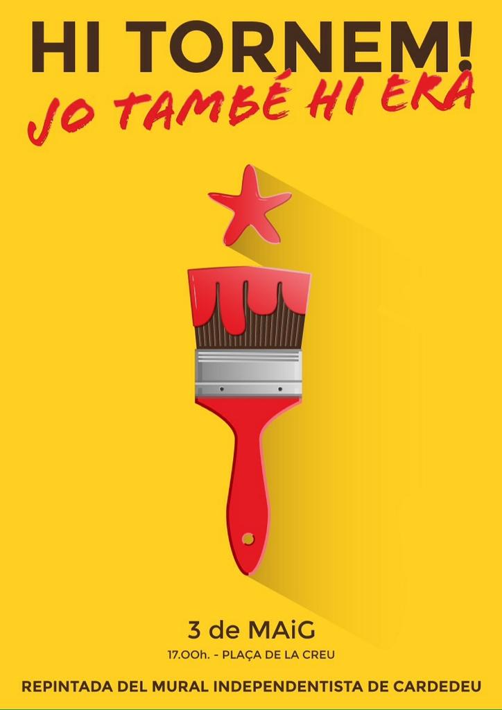 jotambehiera's tweet photo. Aquest diumenge #hitornem. #totsjunts la #repintada del #mural @TRASTmusica @AdriaPunti @3gerardpique @gerardquintana http://t.co/5LZKqfVanM