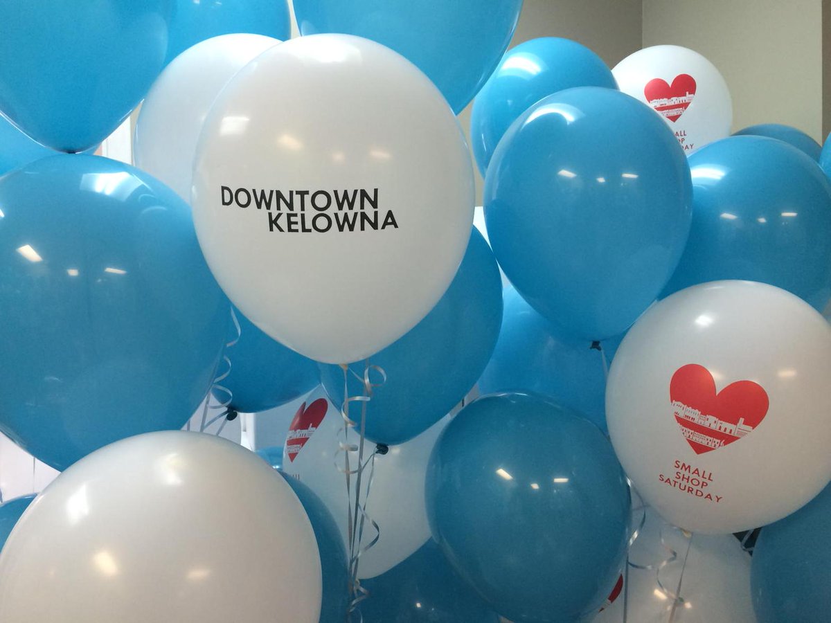 DowntownKelowna's tweet image. The balloons for #DKSmallShop have arrived!  Look for these tomorrow at the over 100 participating stores1