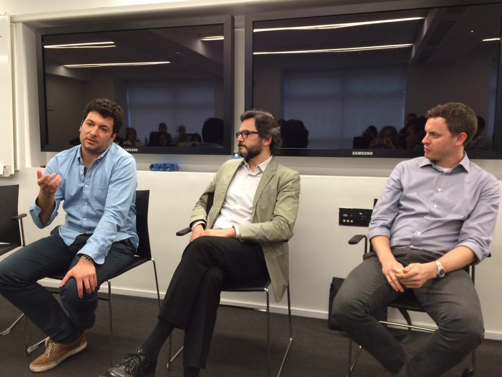 IECampusLife's tweet photo. Inspiring! Gabriel Herrera @Bluemove, Jose Moncada @LaBolsaSocial and Daniel Pulaski @Emzingo! #ieimpactweekend http://t.co/QJzHDIQ5zC
