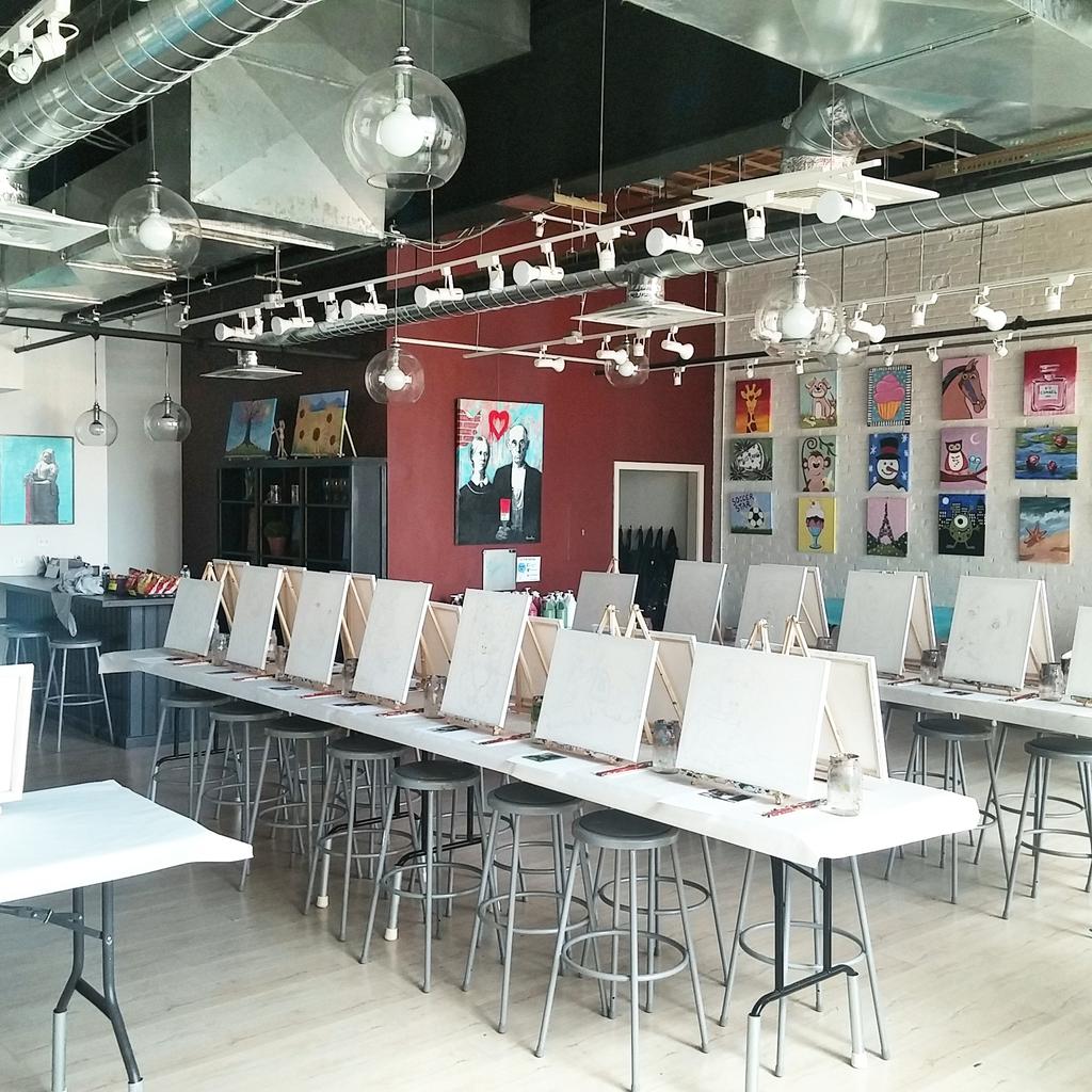 parchedpainter's tweet photo. All ready for Paint Your Pet class tonight! #Pet #paintnight #girlsnightout #BYOB #paintandsip #art #Boston #walpole http://t.co/SwE2bFvhl0