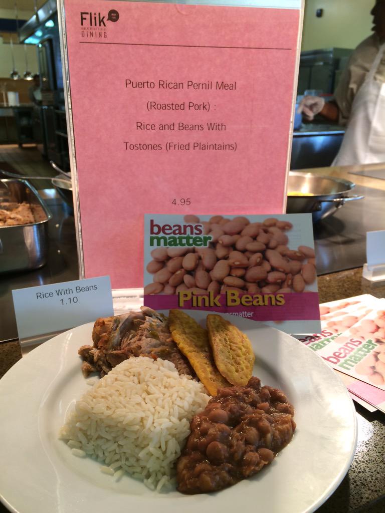FlikNotreDameHS's tweet photo. Puerto Rican flavor!!!@FlikNotreDameHS @FlikISDining #BeansMatter http://t.co/evUDozFXYR