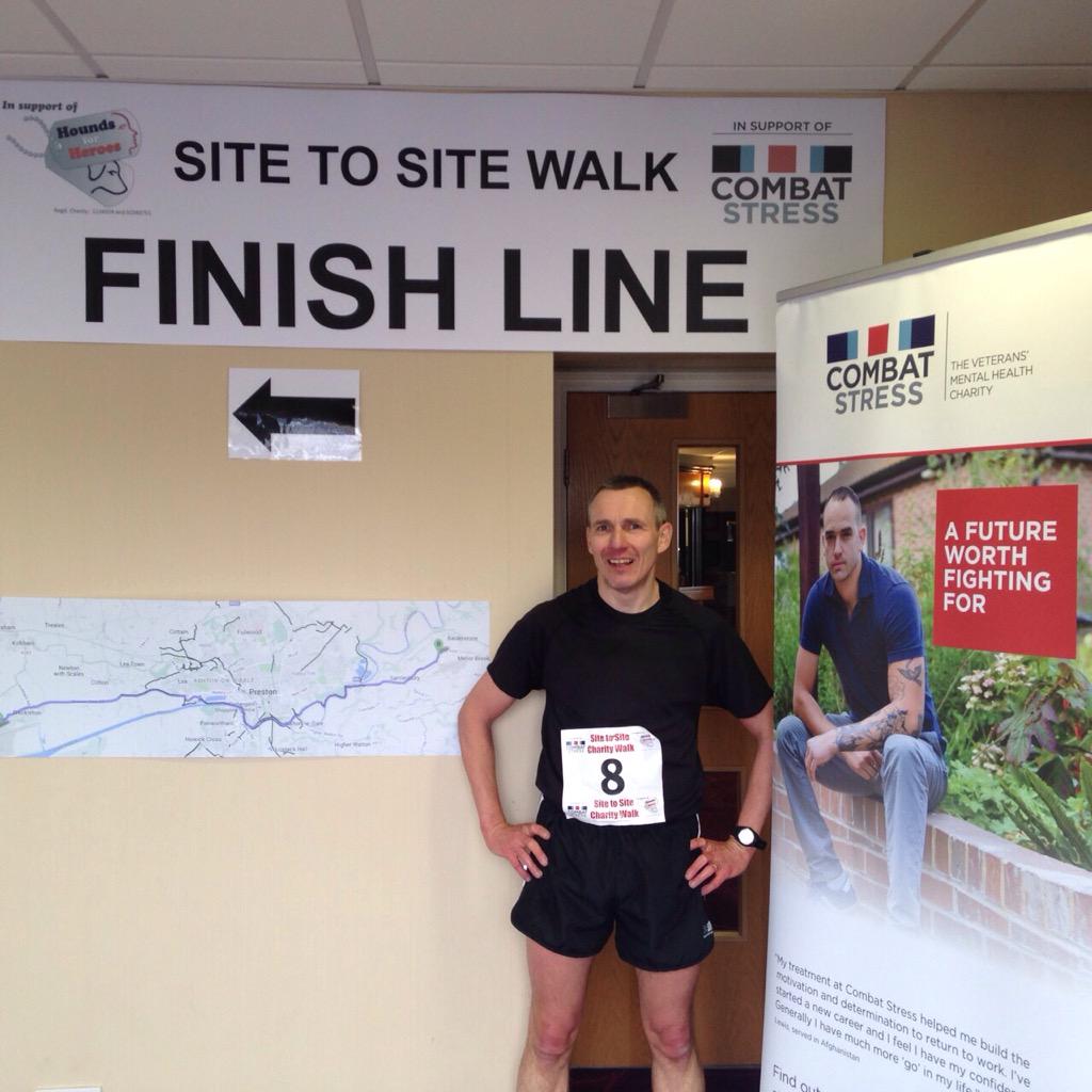 BAESystemsAir's tweet photo. Graham Tagg ran from Warton-Samlesbury and back again in 4 hours 50 minutes @CombatStress @houndsforheroes #baewalk http://t.co/cYoeFibFFf