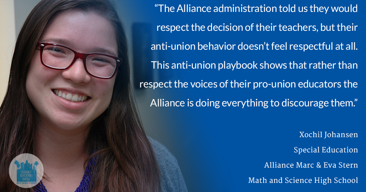 forourstudents's tweet photo. .@AllianceCRPS internal how-to-campaign memo for administrators: "the goal is no unionization." http://t.co/BP7Hgc5hzH
