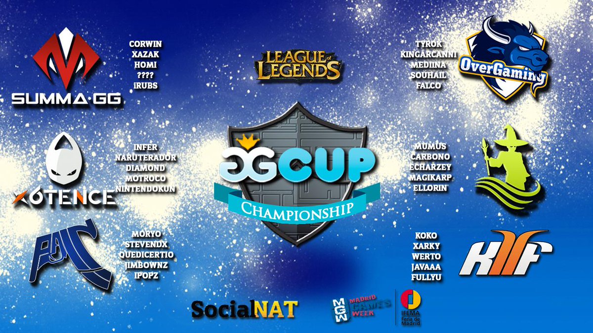 SocialNAT1's tweet photo. Calendario y horarios de los partidos de la #SNProLoL @GGCUP1
http://t.co/CDRbukZO0Q
IFEMA MADRID 2 y 3 DE MAYO http://t.co/4DoKLC3YDG