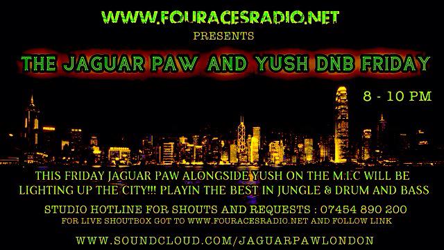 Yush1Yush's tweet photo. This eve 8-10pm On @FourAcesRadio @Yush1Yush @JaguarPawlondon @MichaelPeluso1 @JBroncoe @Asbo_Records @BigDuro #Dnb http://t.co/FNxIwuX182