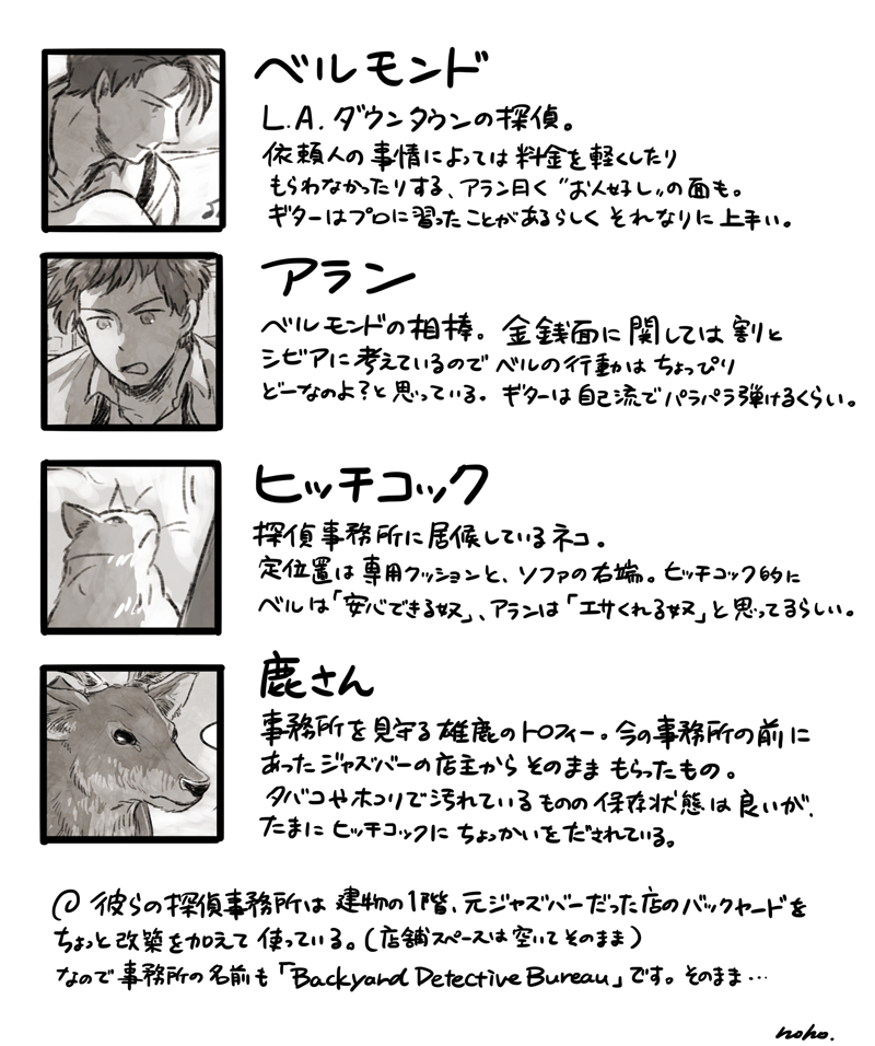 【L.A.探偵】依頼主からもらったギターで遊ぶ話。おまけで設定の補足などを。 