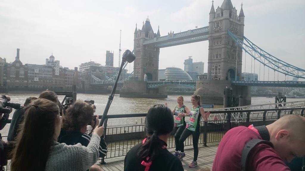 GWR's tweet photo. Running #handinhand at #LondonMarathon this Sunday, Debbie &amp; Paula are attempting Fastest Marathon Three Legged http://t.co/hg5BV2z9iV