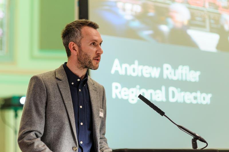 Regional Director <a href="/aruffler/">Andrew Ruffler</a> welcoming over 200 guests to <a href="/hallestpeters/">Hallé St Peter's</a> #RIBAAwards #BestinNW <a href="/Infinite3DLtd/">Infinite3d</a>