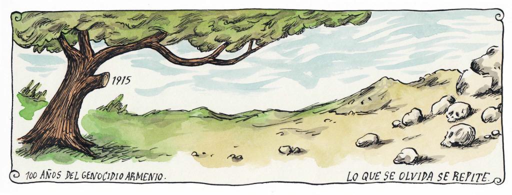 JPDjere's tweet photo. "Quienes no recuerdan su pasado están condenados a repetirlo". Centenario del #GenocidioArmenio. Gracias @porliniers. http://t.co/Vod5EnIDXK