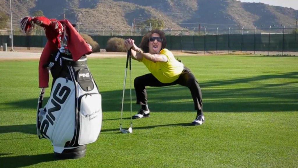 Danny u missed out on dennis stretching for golf. 