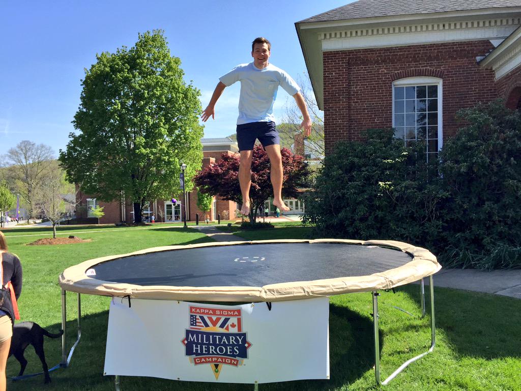 KappaSigma_YHC's tweet photo. Check out Brother Rogers taking his turn jumping at our #KappaSigmaJumpAThon http://t.co/gX8xKTcouV