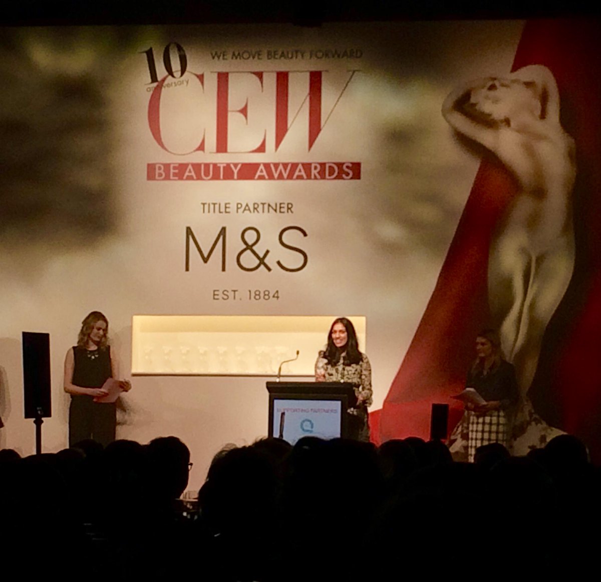 Here is @Jazz_HeadofPR collecting our award for They're Real push up liner at the <a href="/CEW_UK/">CEW</a> beauty awards today! #yay