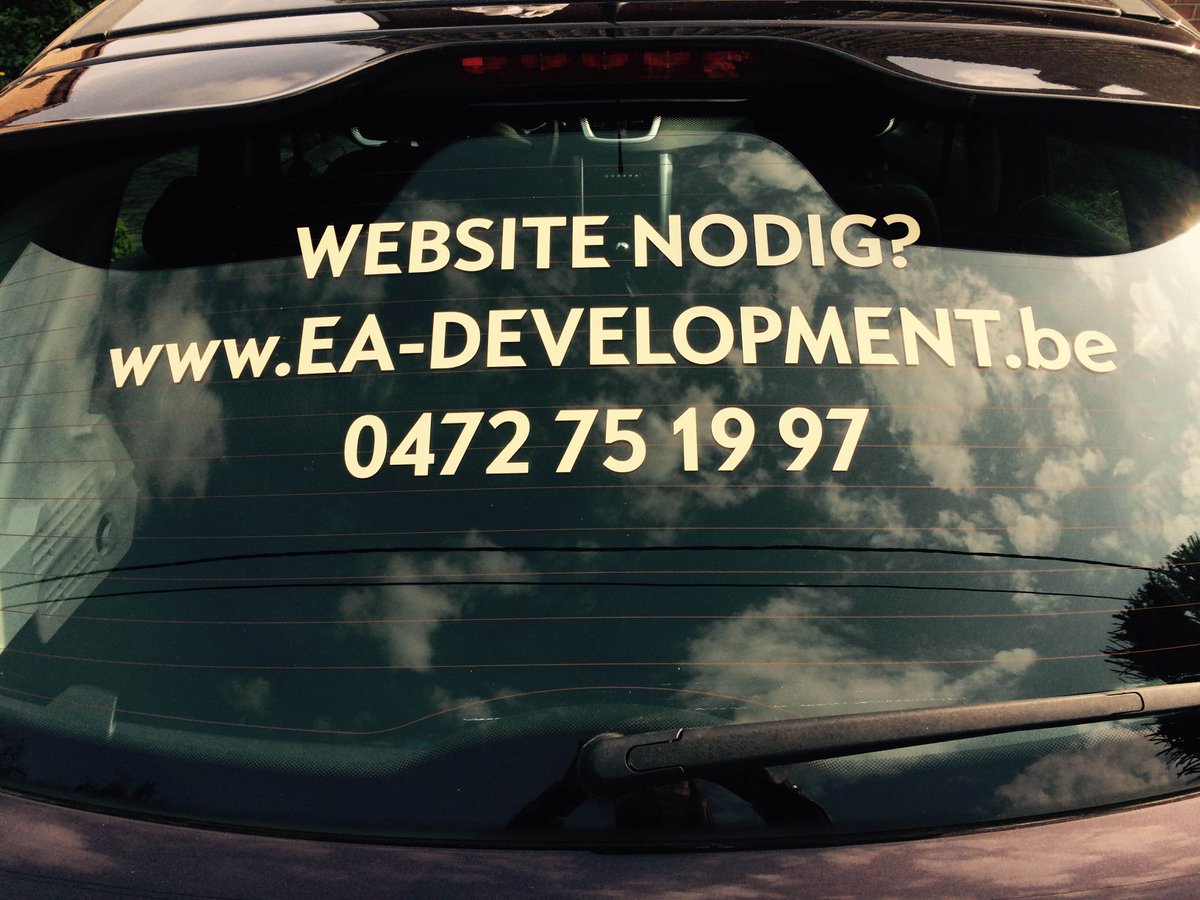 EA_Development's tweet image. Reclame op de auto: check!