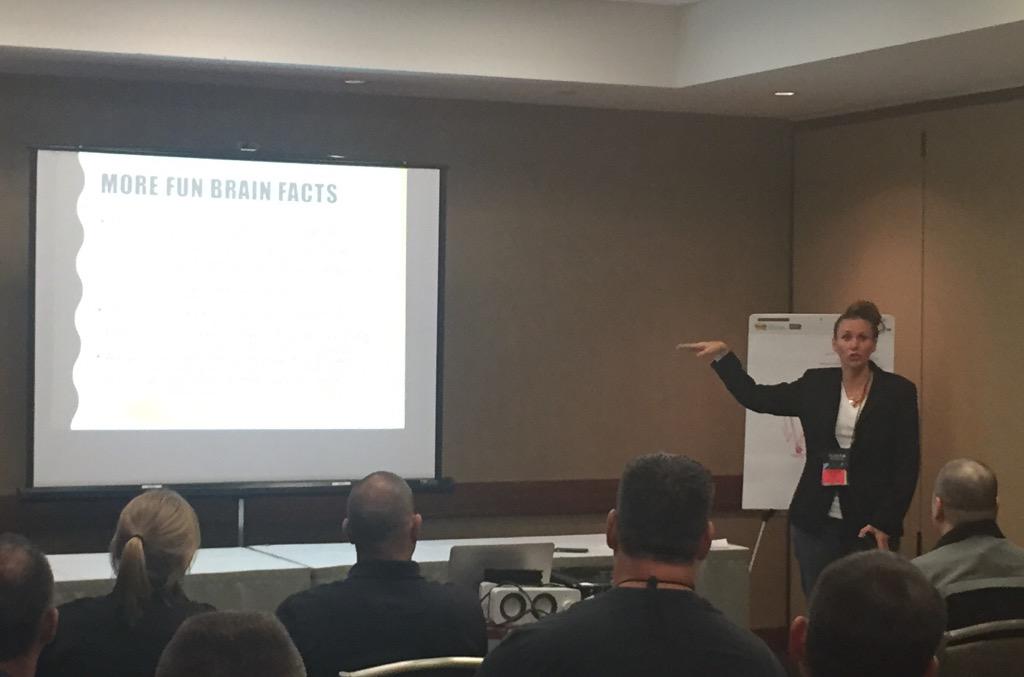 TheVirtusGroup's tweet photo. Fun brain facts with @LauraLlvk1053 #ILEETA15 http://t.co/GC5WyGTMpt