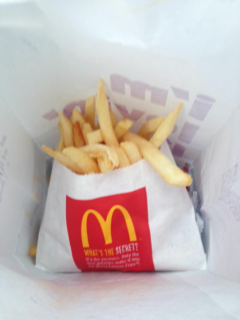 It's the small things in life. Oops, stupid autocorrect. I mean it's the small fries.