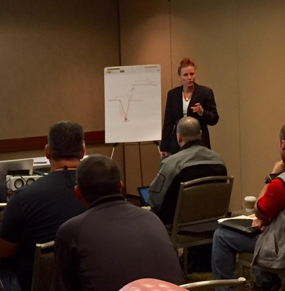 glynco's tweet photo. Dr Laura King speaking about courage at #ILEETA15 http://t.co/z7da3dZLRY