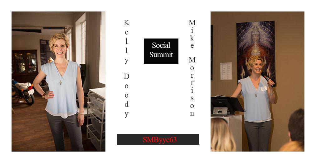 CarolRioux's tweet photo. . @kelly_doody representing! Way to double book @mikesbloggity... @SocialSummitCA @smbyyc @donnamct #SMByyc63 #yyc http://t.co/lRc8fybDML