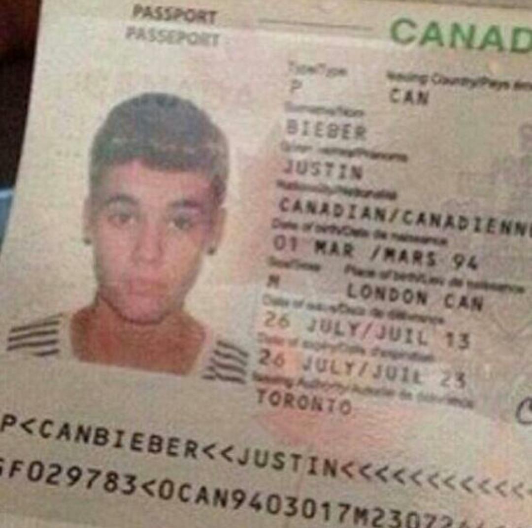 Паспорта знаменитостей