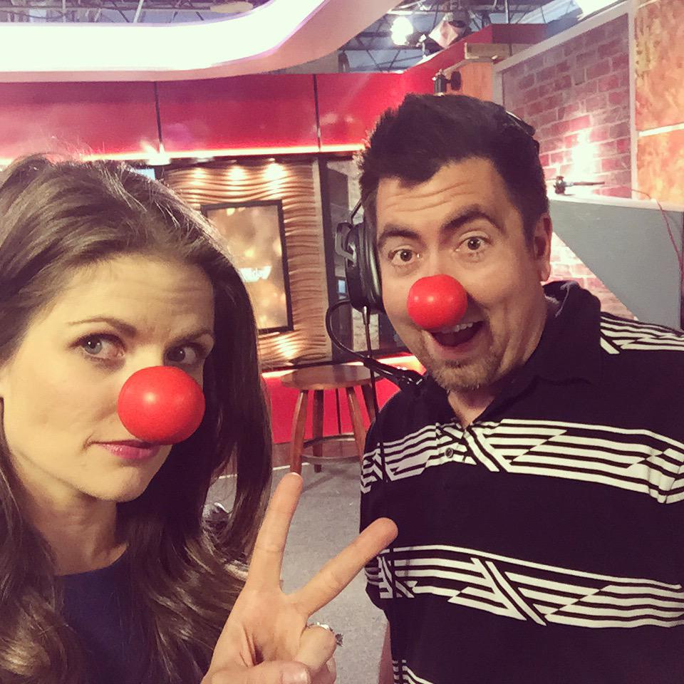 CaseyOnTV's tweet photo. @brookeburke Nope it's not allergies! A great cause! #walgreens #RedNose #makingafifference http://t.co/psCFvbtVLb http://t.co/Cdn7CXzyXV