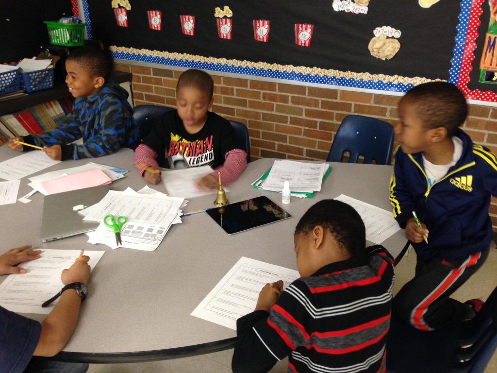 Students problem solving using math #d161learns <a href="/TheHornetsHive/">Heather Hill School</a>
