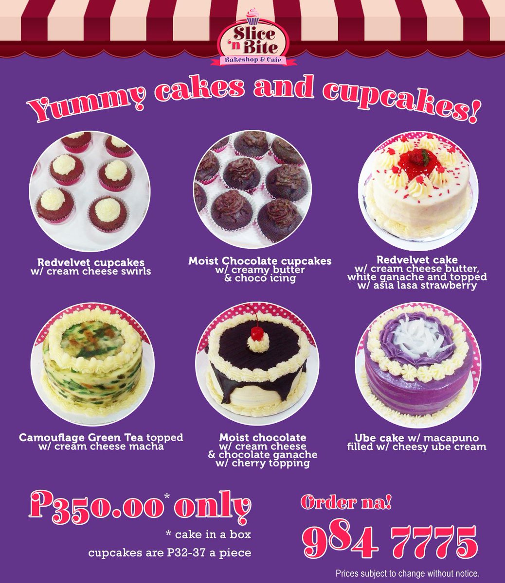 sliceandbite's tweet image. These are just few of the wide variety of #cakes and #cupcakes we lovingly #bake just for you! #Manila #cake
