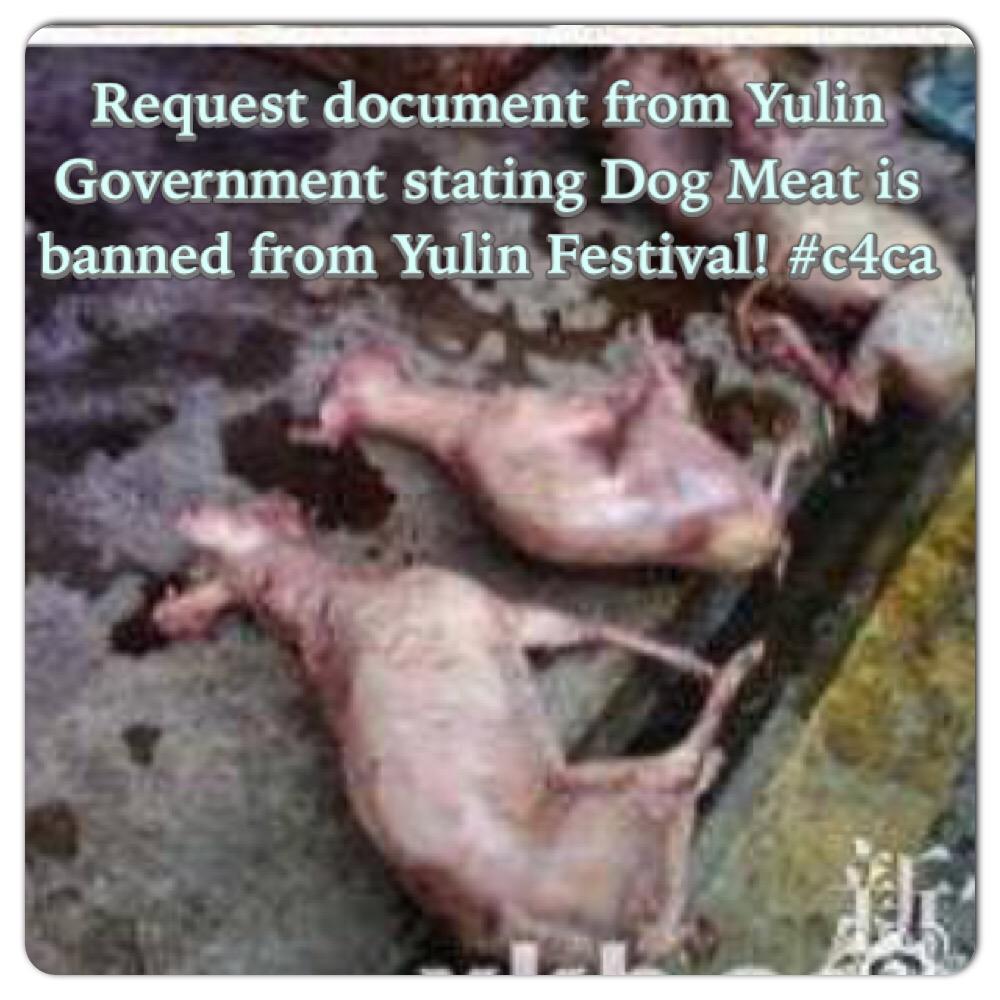 Hfxanimallover's tweet photo. .@MetroUK Yulin Officials mustn't back out of their promise 2ban #dogmeat from #YulinFestival http://t.co/PQfgOL5TPw http://t.co/eC5PrIXfnp